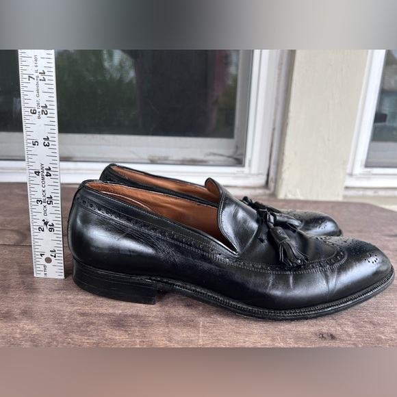 Frank Brothers Slip-On Black Leather Tassel Loafers Mens Sz 10.5 VTG Made In USA main image 12
